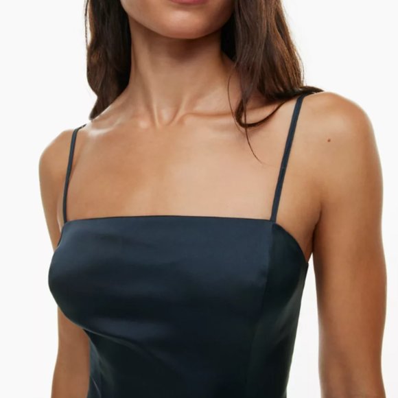 NWT Aritzia Satin Mini Shimmer Slip Dress - Picture 5 of 8